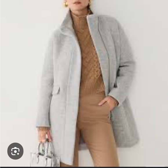 J.Crew size 0 wool cocoon pea coat stadium cloth by Nelson gori - Picture 3 of 8